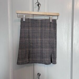 plaid mini skirt